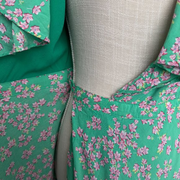 Draper James Wrap Mini Green Dress - Picture 7 of 8